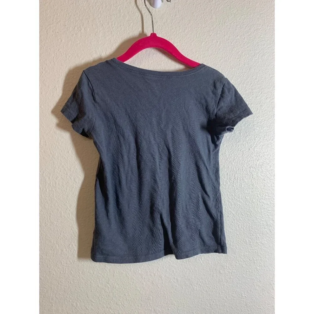 Old Navy Graphic T Shirt Toddler Girls Size 4T Gray AC2